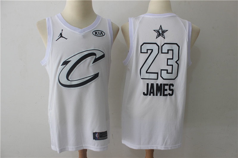 Men Cleveland Cavaliers 23 James White 2108 All Stars NBA Jerseys